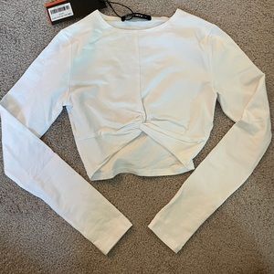 long sleeve crop top